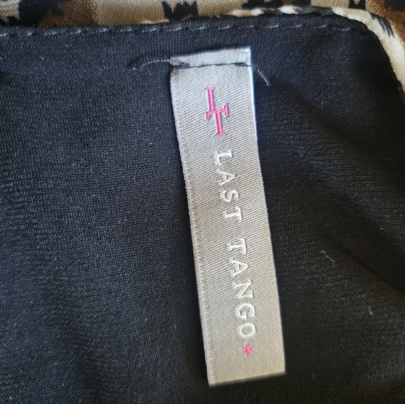 Last Tango Leopard Print Jumpsuit with Chiffon Overlay Large - Picture 16 of 17